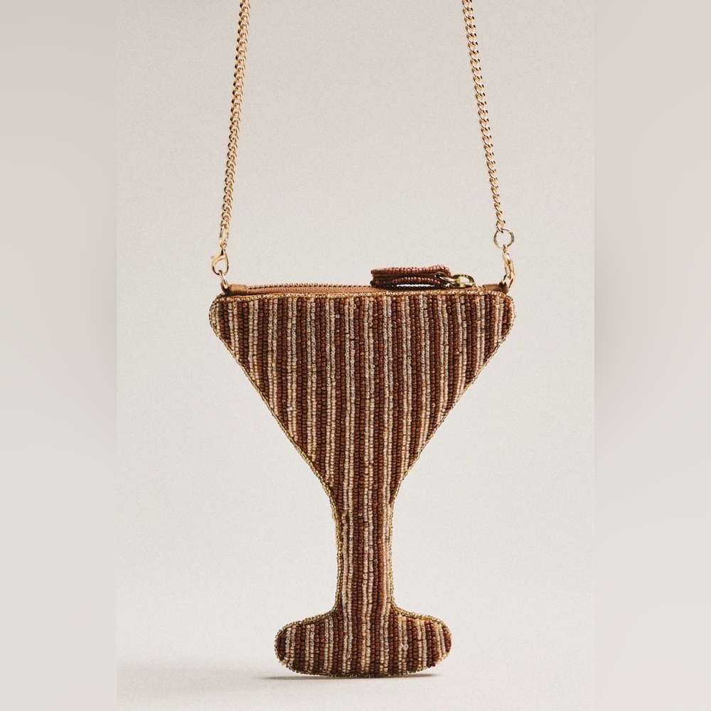 ✨ Anthropologie Beaded Icon Crossbody Bag - Picture 2 of 6